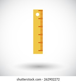 Straightedge. Single flat icon on white background. Vector illustration.