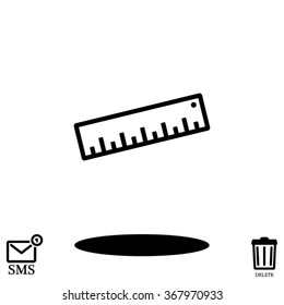 Straightedge  Vector icon 10 EPS