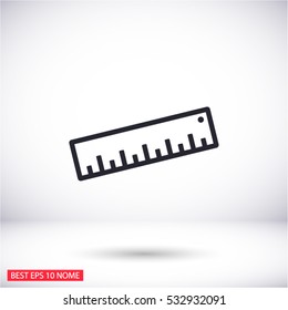 Straightedge  Vector icon 10 EPS