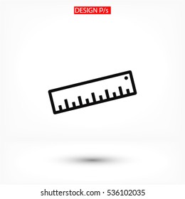 Straightedge  Vector icon 10 EPS