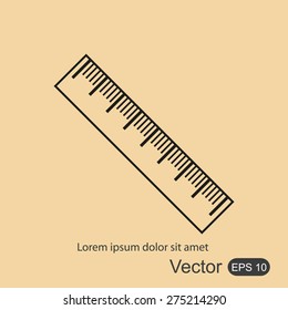 Straightedge vector icon