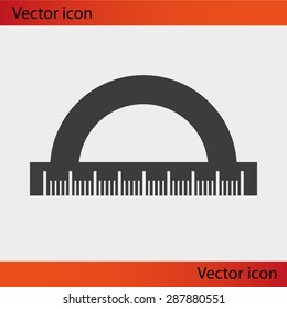 Straightedge vector icon