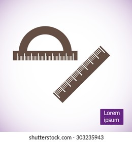 Straightedge vector icon