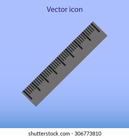 Straightedge vector icon