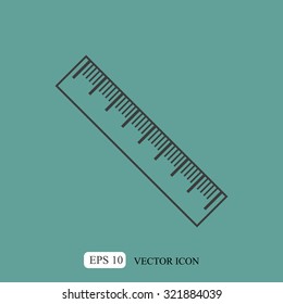 Straightedge vector icon