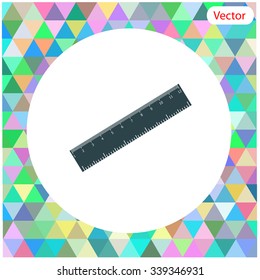 Straightedge vector icon