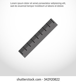 Straightedge vector icon