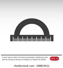 Straightedge vector icon