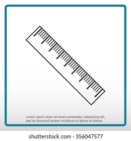 Straightedge vector icon