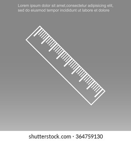 Straightedge vector icon