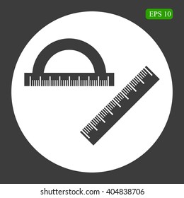 Straightedge vector icon