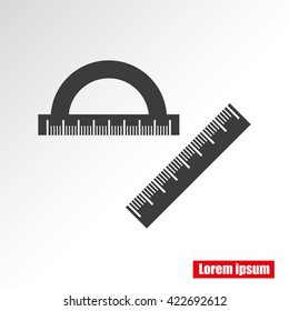 Straightedge vector icon
