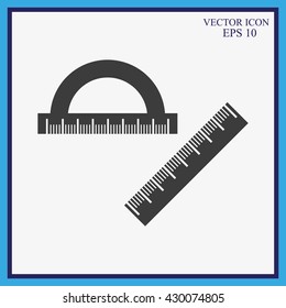 Straightedge vector icon
