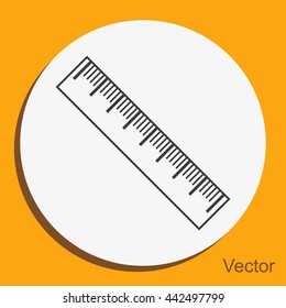 Straightedge vector icon