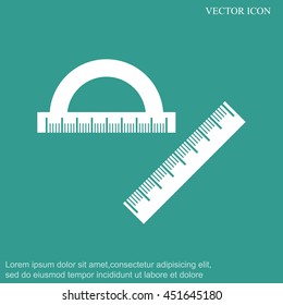 Straightedge vector icon
