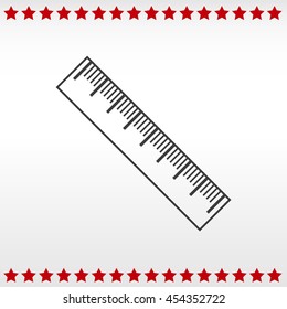 Straightedge vector icon
