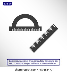 Straightedge vector icon
