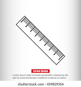 Straightedge vector icon
