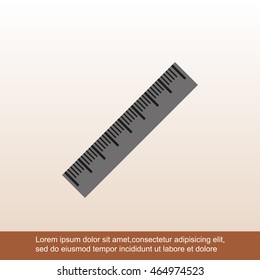 Straightedge vector icon