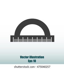 Straightedge vector icon