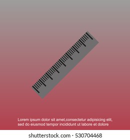 Straightedge vector icon