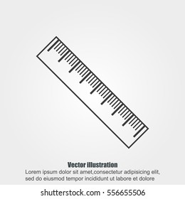 Straightedge vector icon