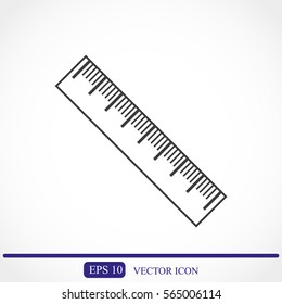 Straightedge vector icon