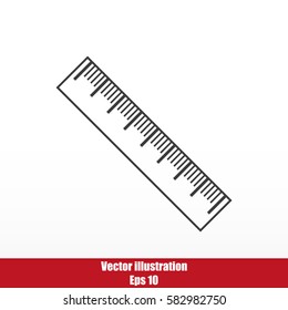 Straightedge vector icon