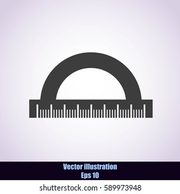 Straightedge vector icon