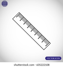 Straightedge vector icon