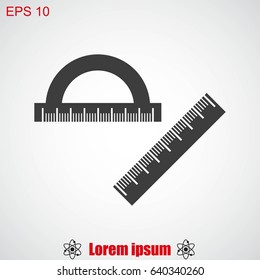 Straightedge vector icon