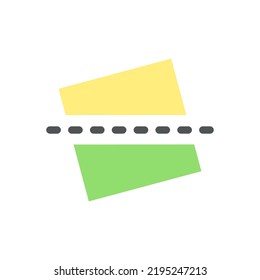 Straighten flat color ui icon. Horizontal line. Picture and video repair tool. Photo editor instrument. Simple filled element for mobile app. Colorful solid pictogram. Vector isolated RGB illustration