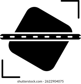 Design de ícone de vetor de linha reta