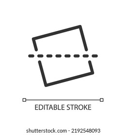 Apriete el icono ui lineal perfecto para píxeles. Herramienta de reparación de imágenes y video. Editor de fotos. GUI, diseño UX. Esquema de elemento de interfaz de usuario aislado para aplicación y web. Trazo editable. Tipo de letra arial utilizado