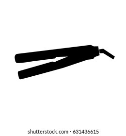 straightener icon on white background, barber shop, flat icon
