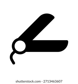 Icono de enderezadora Ilustración de diseño de símbolo de Vector