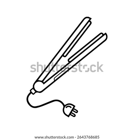  straightener icon white on background