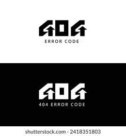  
A straightforward 404 error sign, representing technical faults, a danger notice, or an under construction page with HTTP response code. flat style trend modern logo design vector illustration