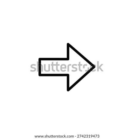 A straightforward black arrow icon pointing to the right