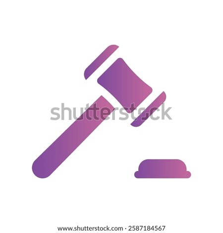 A straightforward icon for the judicial gavel