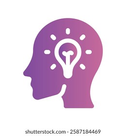 A straightforward icon for the man head, think