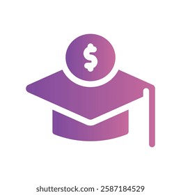 A straightforward icon for the paid education