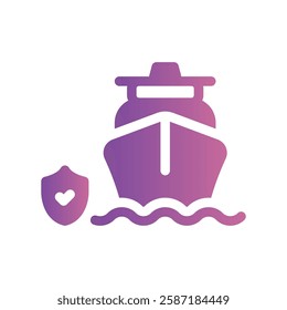A straightforward icon for the safe seafaring ship