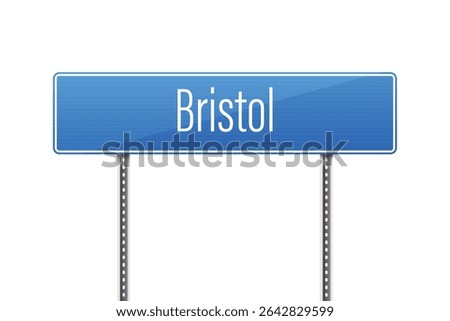 A straight-on shot of a blue street sign displaying the word 