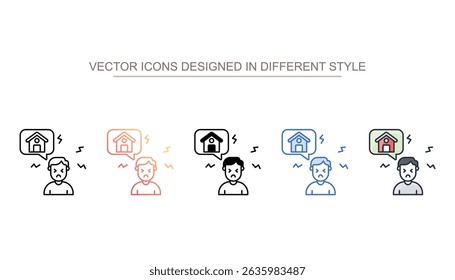 Diseño de icono de tensión con fondo blanco