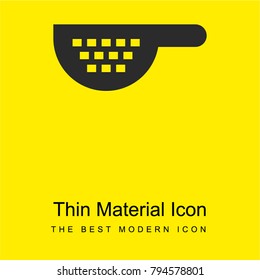 Strainer bright yellow material minimal icon or logo design