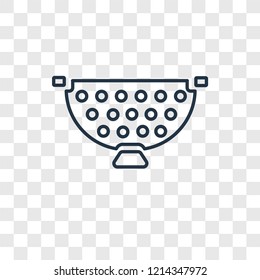 Strainer concept vector linear icon isolated on transparent background, Strainer concept transparency concept in outline style