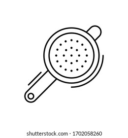 Strainer icon. Simple line, outline vector elements of kitchen object for ui and ux, website or mobile application