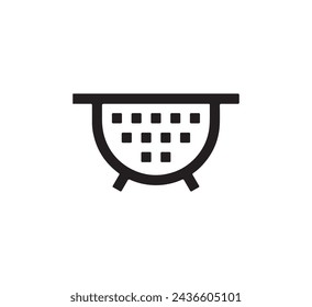 Strainer icon vector. Linear style sign for mobile concept and web design. Strainer symbol illustration. Pixel vector graphics - Vector.