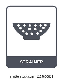strainer icon vector on white background, strainer trendy filled icons from Kitchen collection, strainer simple element illustration